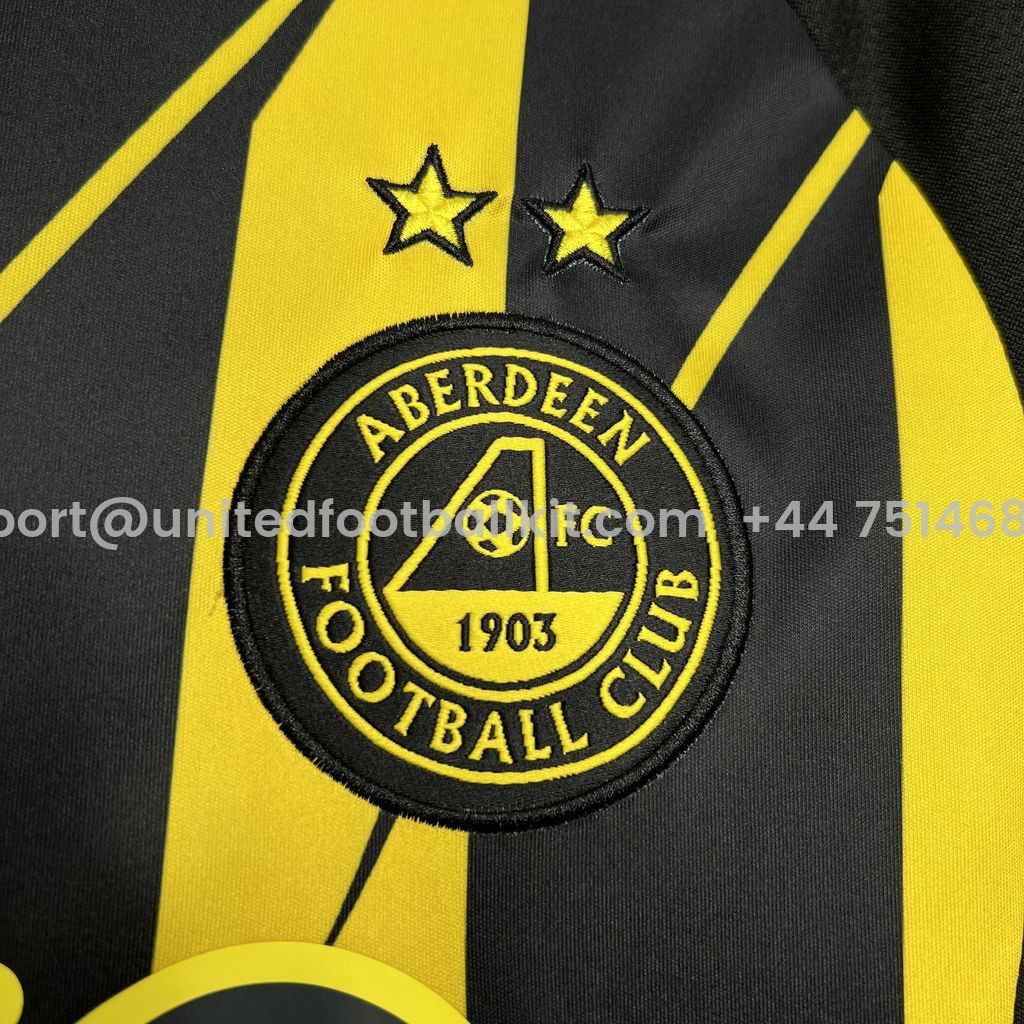 Unitedfootballkit.com | Aberdeen 24-25 Away Jersey - Fans Version -Customize Name, Number and Patch | Worldwide Shipping