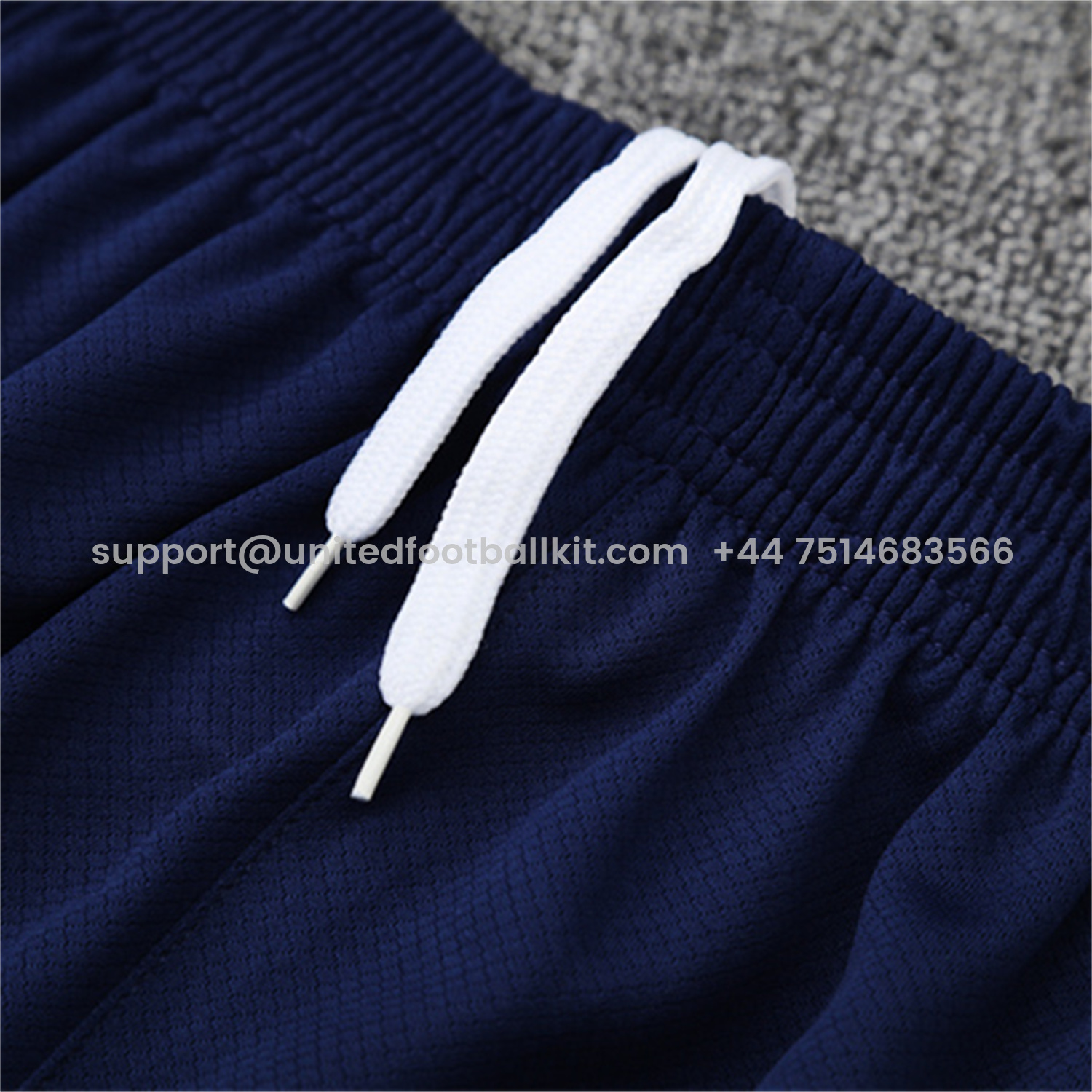 Unitedfootballkit.com | Real Madrid 25-26 Pre-Match Short-Sleeve Training Set - Blue-Gray Camouflage Top and Blue Shorts -Customize Name, Number and Patch | Worldwide Shipping