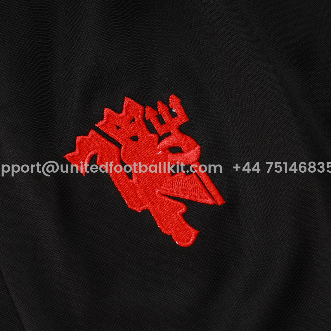 Unitedfootballkit.com | Manchester United 24-25 Originals LFSTLR Long Sleeve Training Set - Black -Customize Name, Number and Patch | Worldwide Shipping