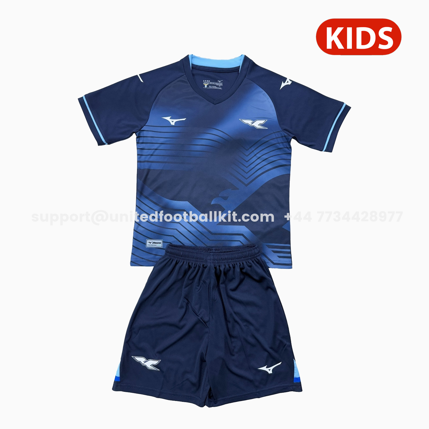 Unitedfootballkit.com | Lazio 25-26 Third Kids Kit -Customize Name, Number and Patch | Worldwide Shipping