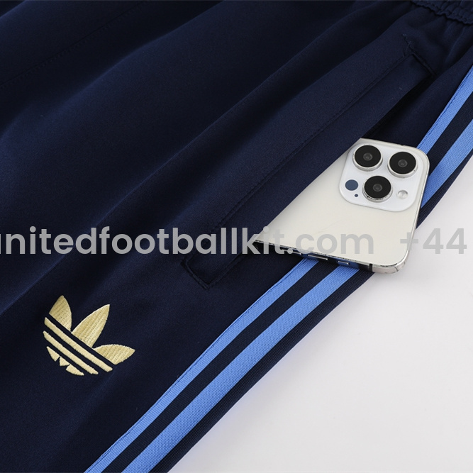 Unitedfootballkit.com | Colombia 2024 100th Anniversary 24-25 Jacket Training Tracksuit - Deep Blue -Customize Name, Number and Patch | Worldwide Shipping