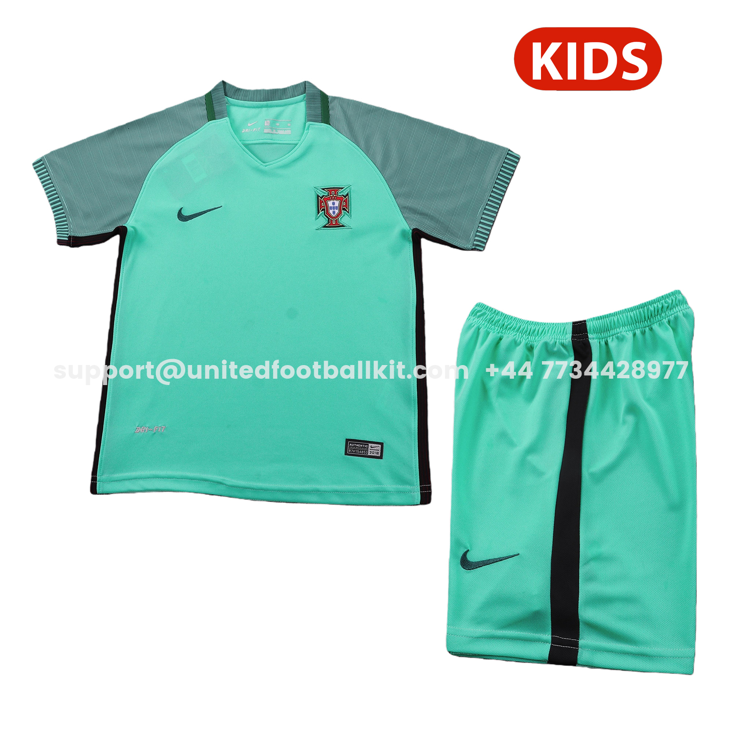Unitedfootballkit.com | Retro Portugal 2016 Away Kids Kit -Customize Name, Number and Patch | Worldwide Shipping