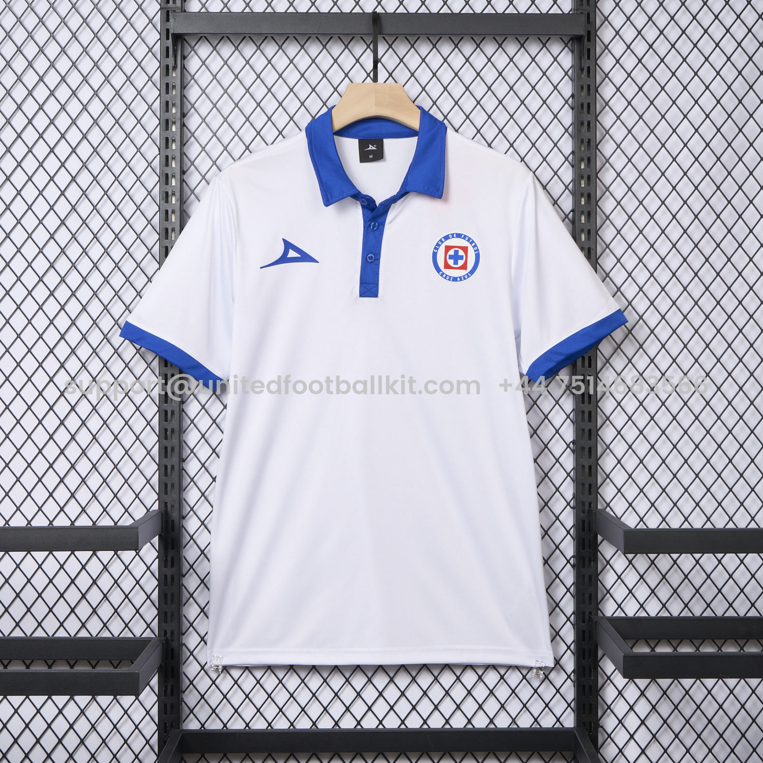Unitedfootballkit.com | Cruz Azul 25-26 White Special Edition Polo Shirt -Customize Name, Number and Patch | Worldwide Shipping