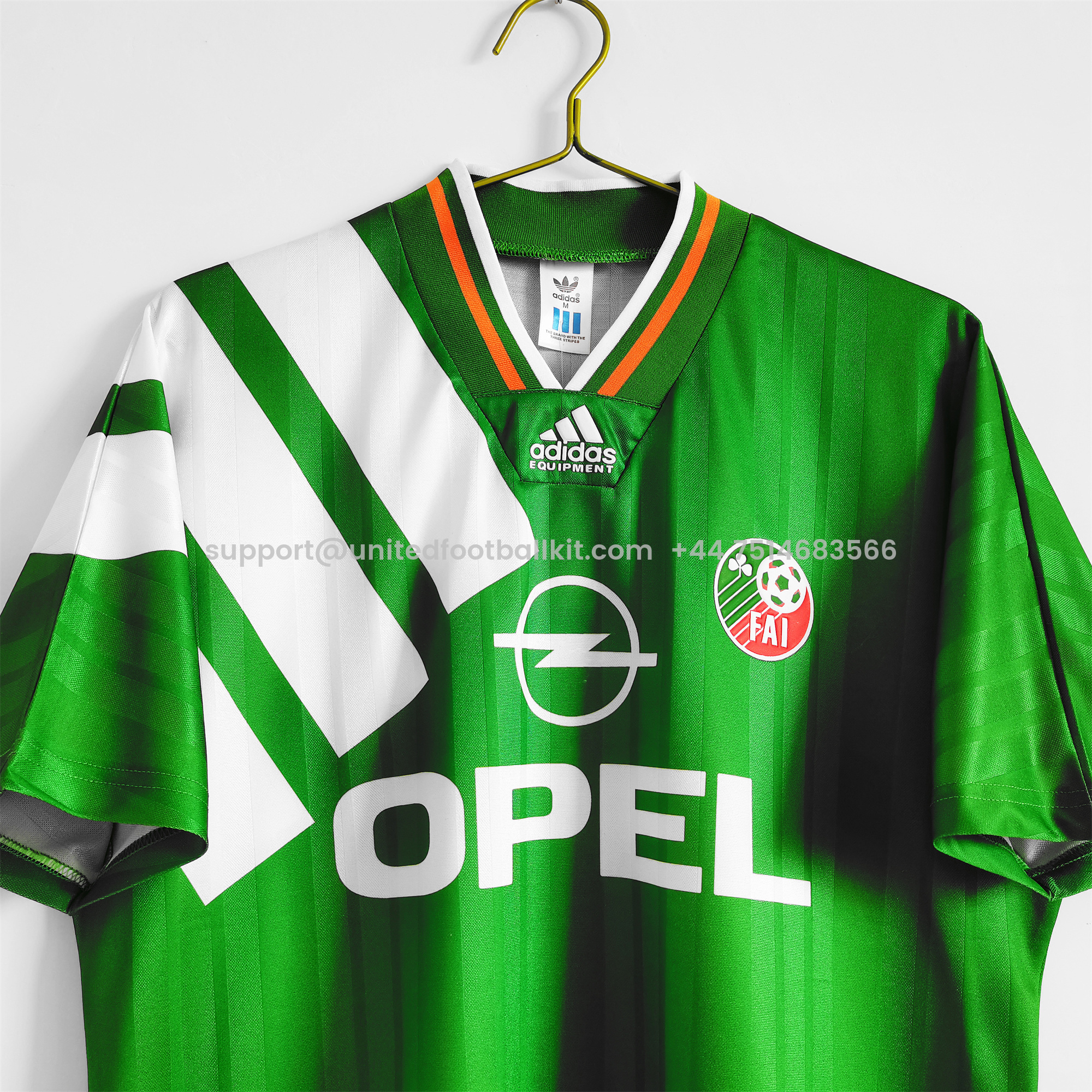 Unitedfootballkit.com | Retro Ireland 1992 Home Stadium Jersey -Customize Name, Number and Patch | Worldwide Shipping