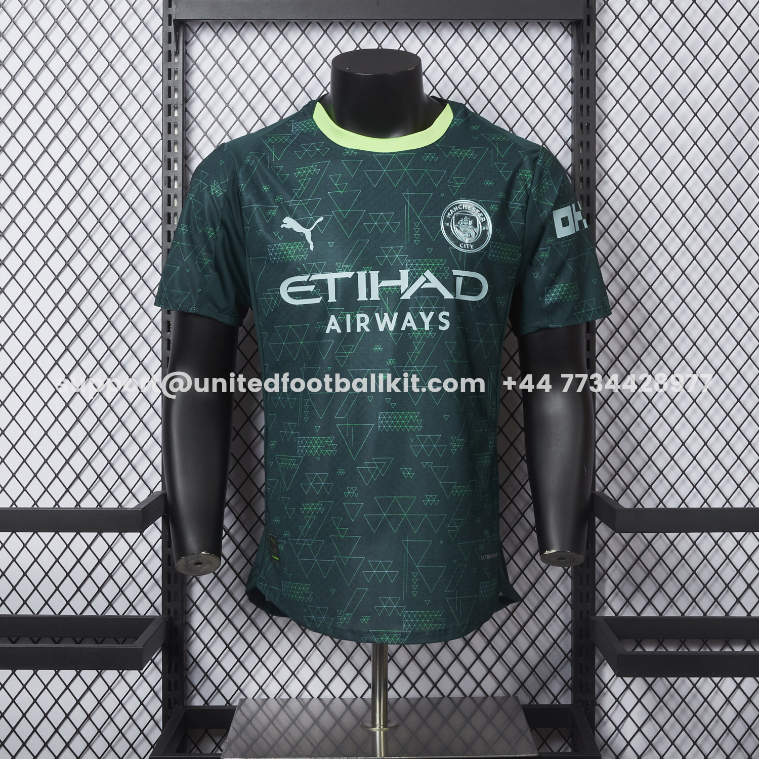 Unitedfootballkit.com | Manchester City 25-26 Fourth Green Jersey - Player Version -Customize Name, Number and Patch | Worldwide Shipping
