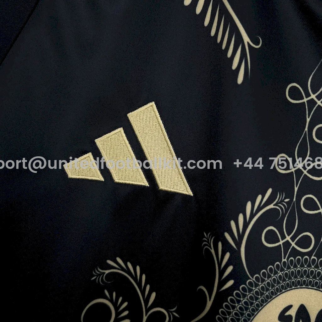 Unitedfootballkit.com | Algeria 2024-25 Black Gold Supporter Jersey - Fans Version -Customize Name, Number and Patch | Worldwide Shipping