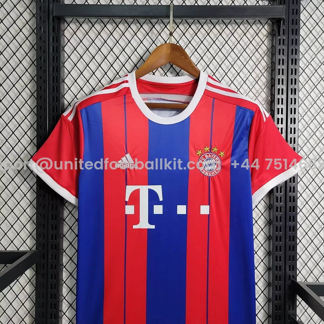 Unitedfootballkit.com | Retro Bayern Munich 14-15 Home Stadium Jersey -Customize Name, Number and Patch | Worldwide Shipping