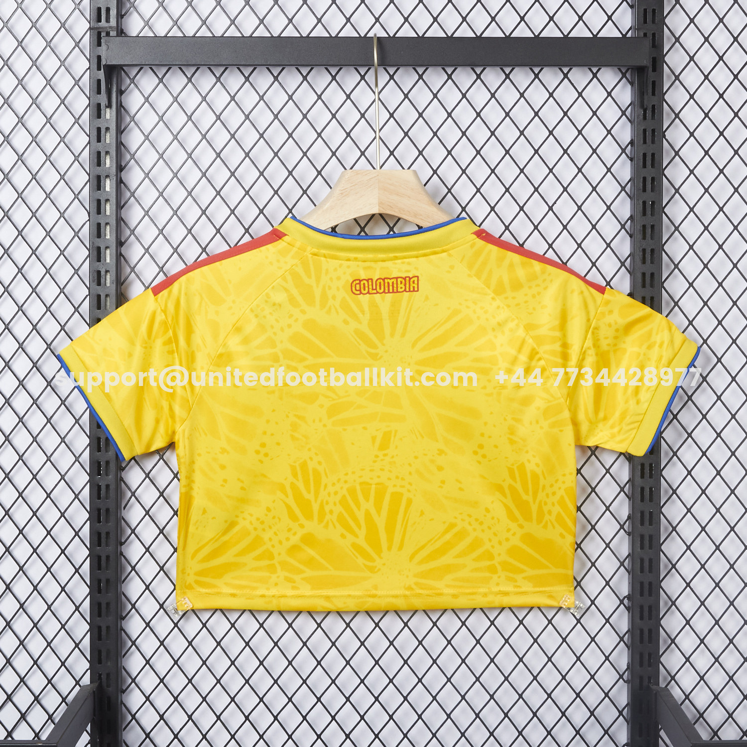 Unitedfootballkit.com | Women's Colombia 2026 Home Cropped Jersey -Customize Name, Number and Patch | Worldwide Shipping