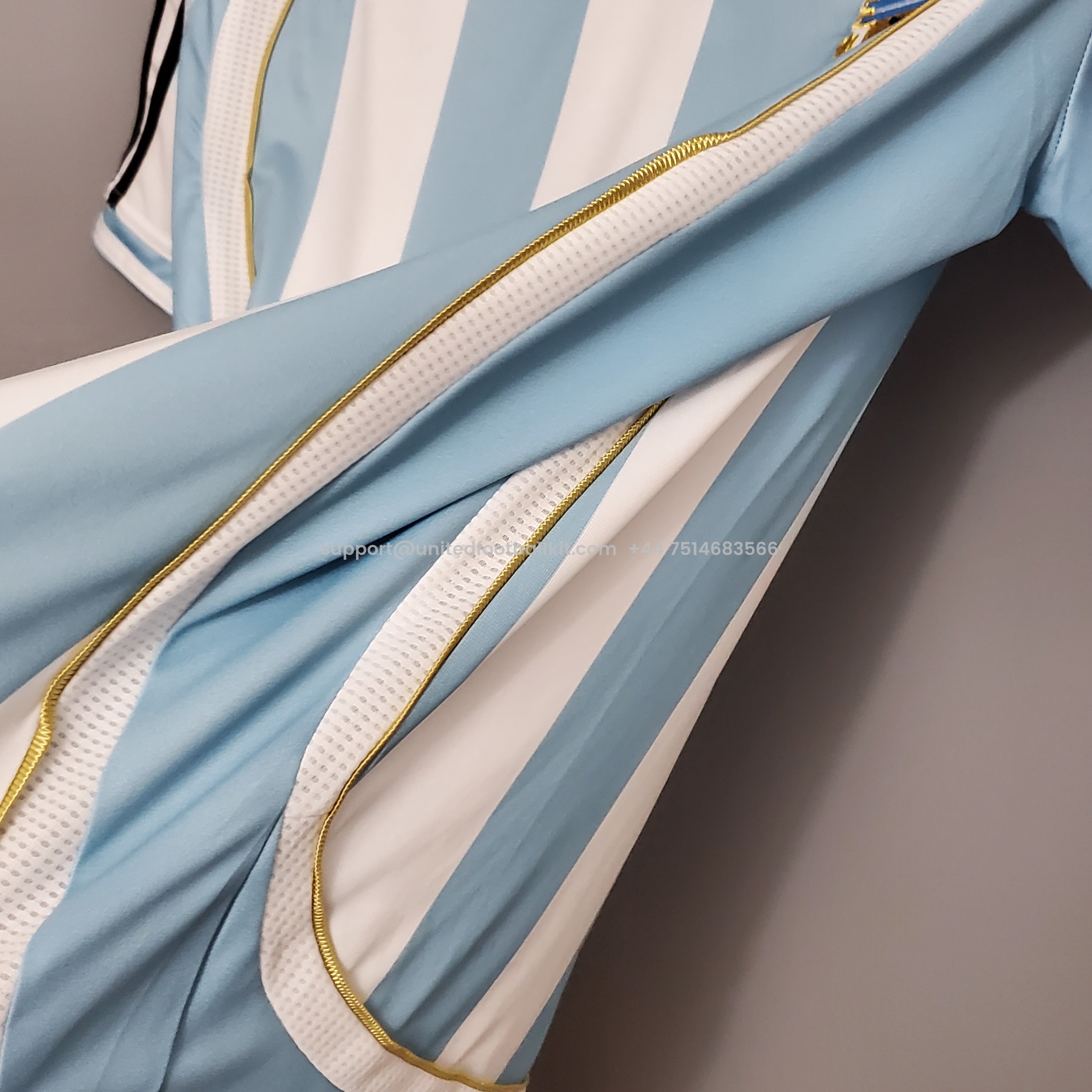 Unitedfootballkit.com | Retro Argentina 2006 Home Stadium Jersey -Customize Name, Number and Patch | Worldwide Shipping