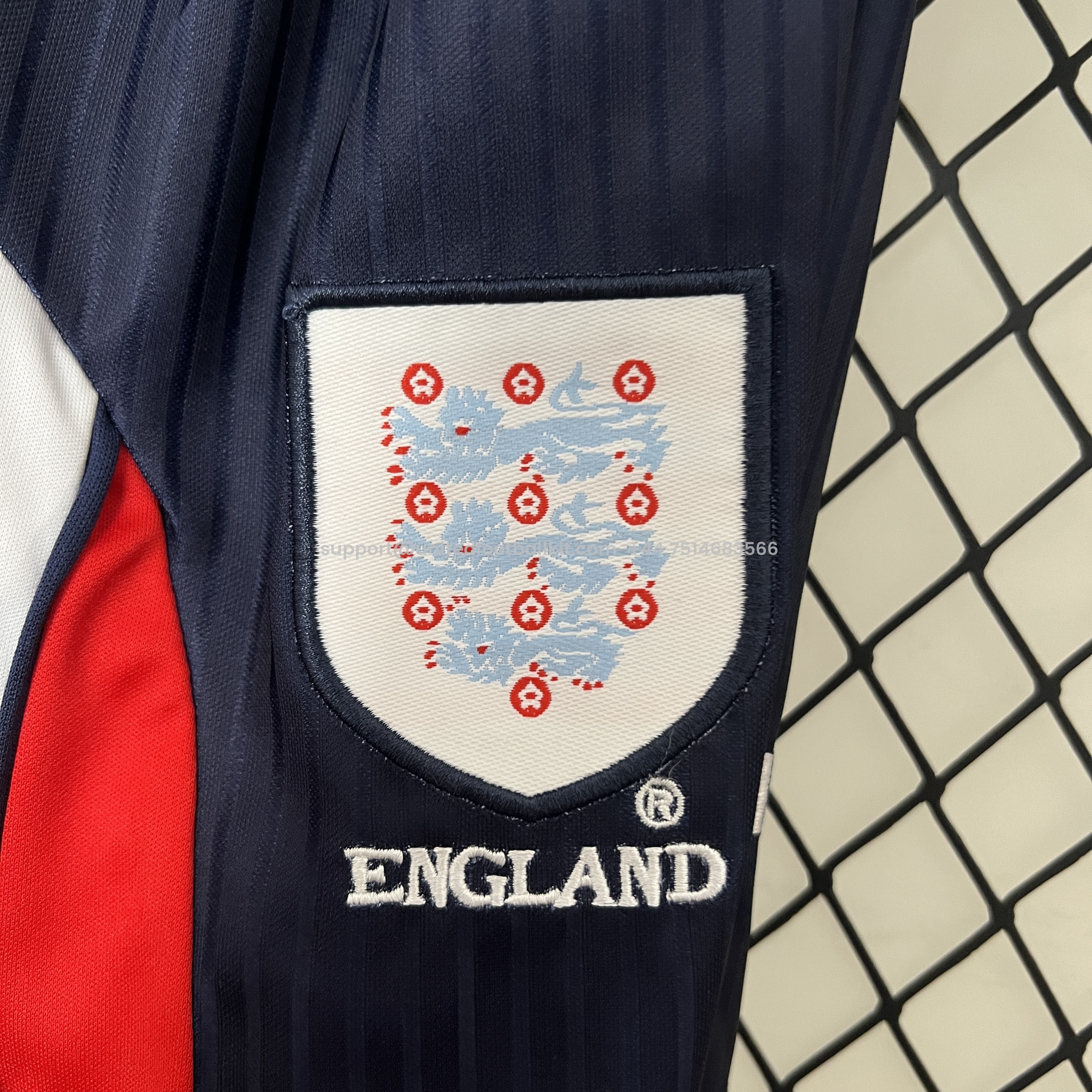 Unitedfootballkit.com | Retro England 1998 Home Stadium Kids Kit -Customize Name, Number and Patch | Worldwide Shipping