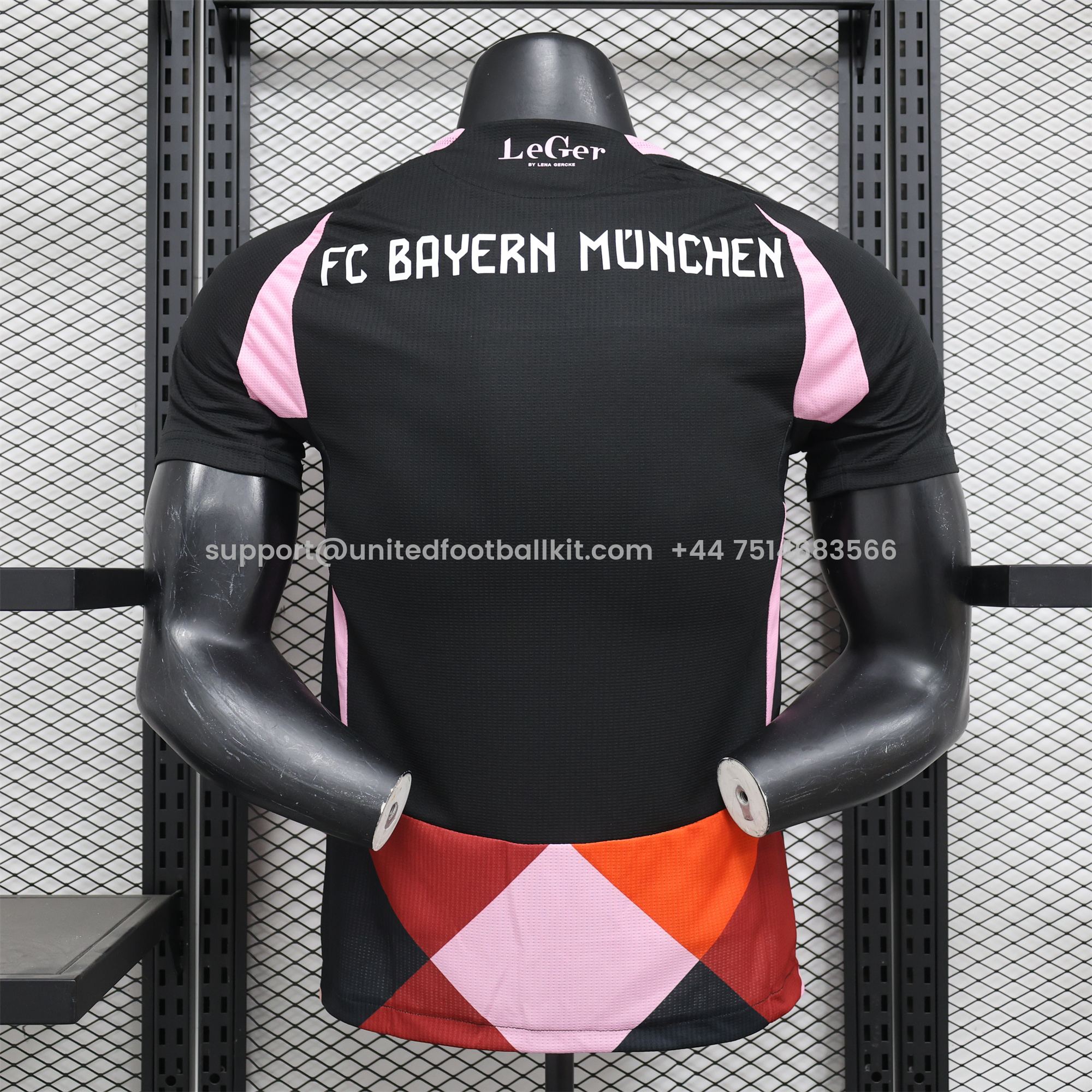 Unitedfootballkit.com | Bayern Munich 24-25 LeGer Special Pink October Jersey - Player Version -Customize Name, Number and Patch | Worldwide Shipping