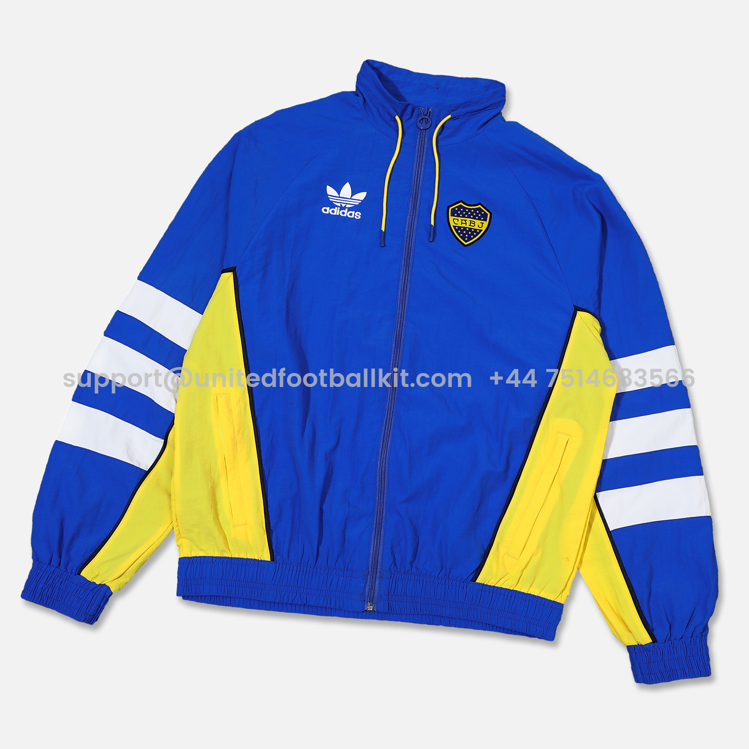 Unitedfootballkit.com | Boca Juniors 24-25 Blue Throwback Windbreaker Suit - Jackets & Pants -Customize Name, Number and Patch | Worldwide Shipping