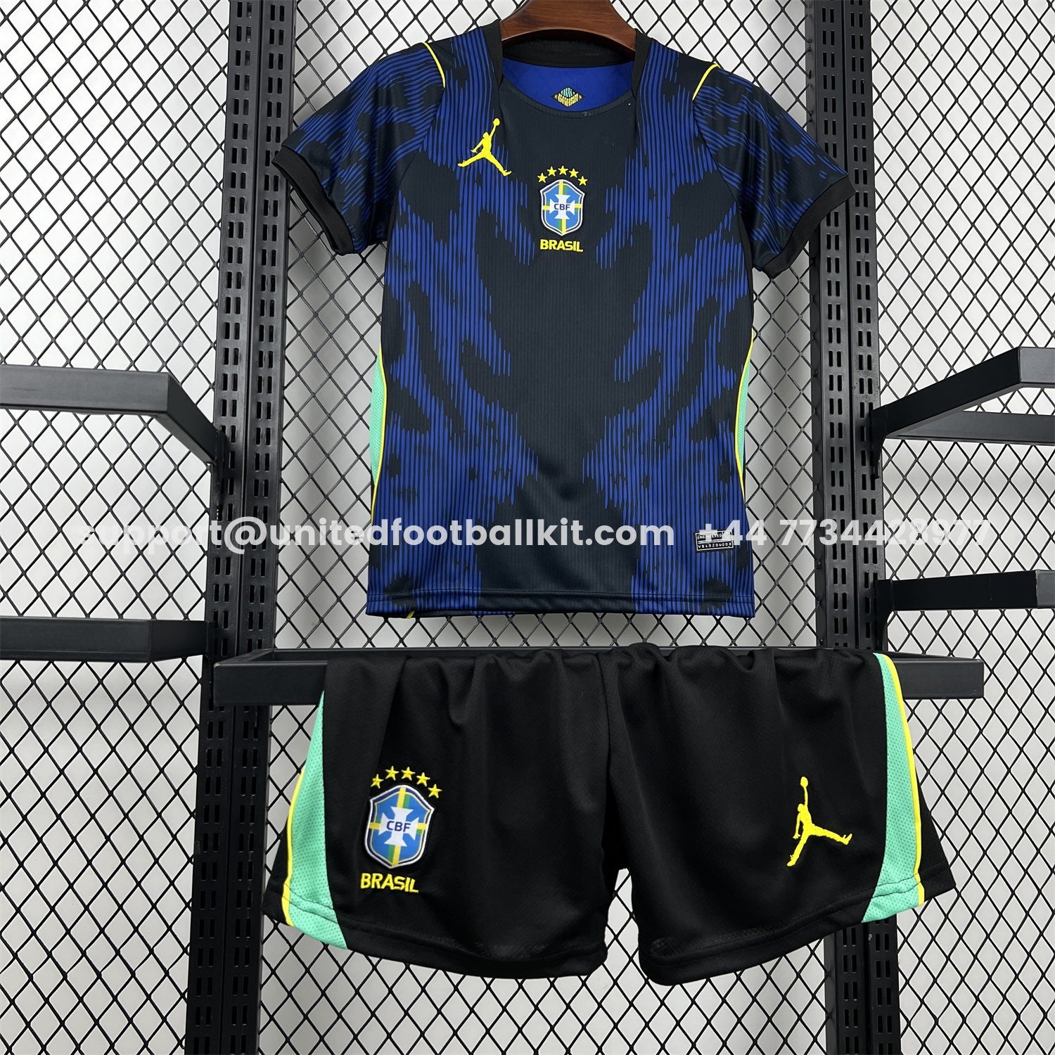 Unitedfootballkit.com | Brazil 2026 Away Kids Kit -Customize Name, Number and Patch | Worldwide Shipping