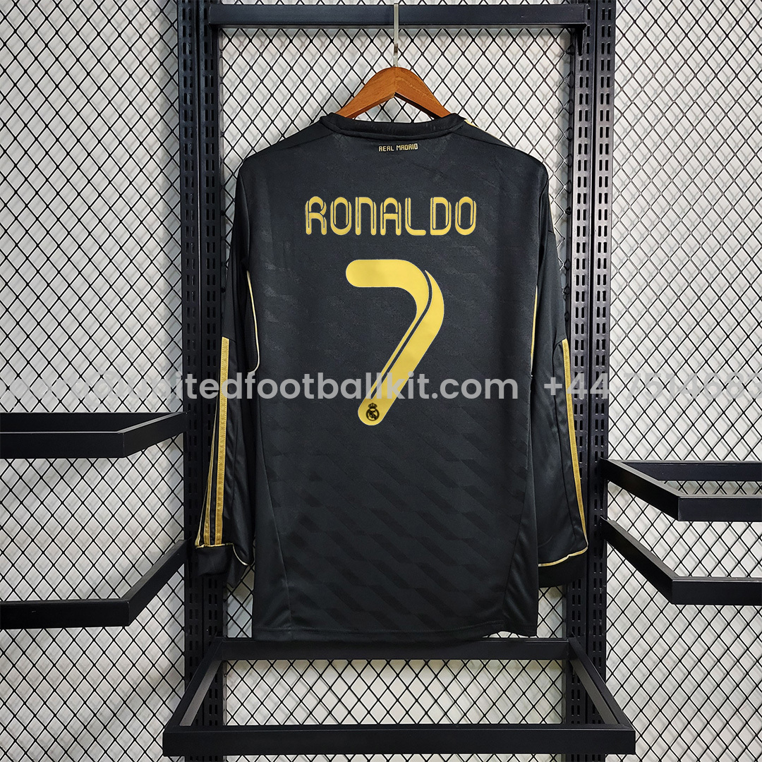 Unitedfootballkit.com | Retro Real Madrid 11-12 Away Long Sleeve Jersey -Customize Name, Number and Patch | Worldwide Shipping
