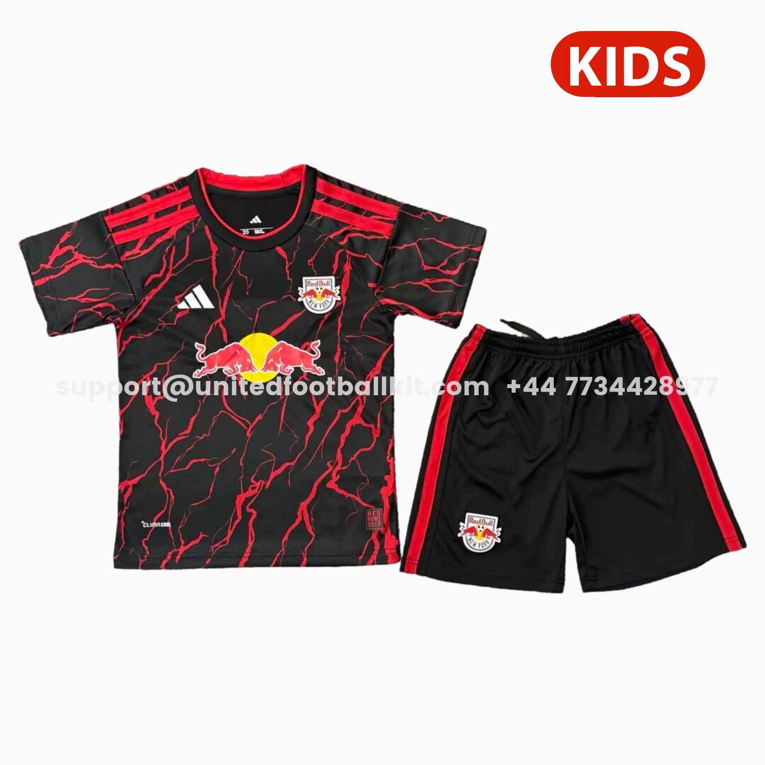 Unitedfootballkit.com | New York Red Bulls 2026 Home Kids Kit -Customize Name, Number and Patch | Worldwide Shipping