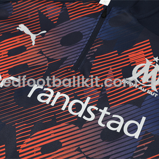 Unitedfootballkit.com | Marseille 24-25 Kids Long Sleeve Training Set - Camo -Customize Name, Number and Patch | Worldwide Shipping