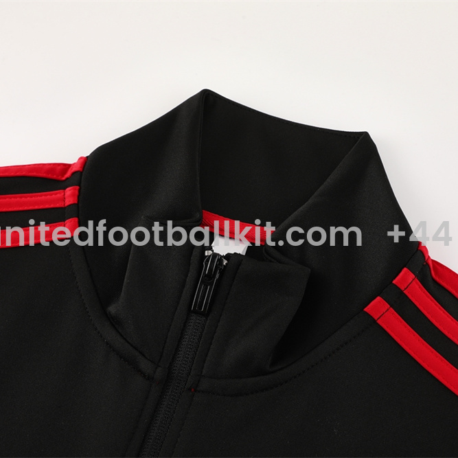 Unitedfootballkit.com | Manchester United 24-25 Jacket Training Tracksuit - Black -Customize Name, Number and Patch | Worldwide Shipping
