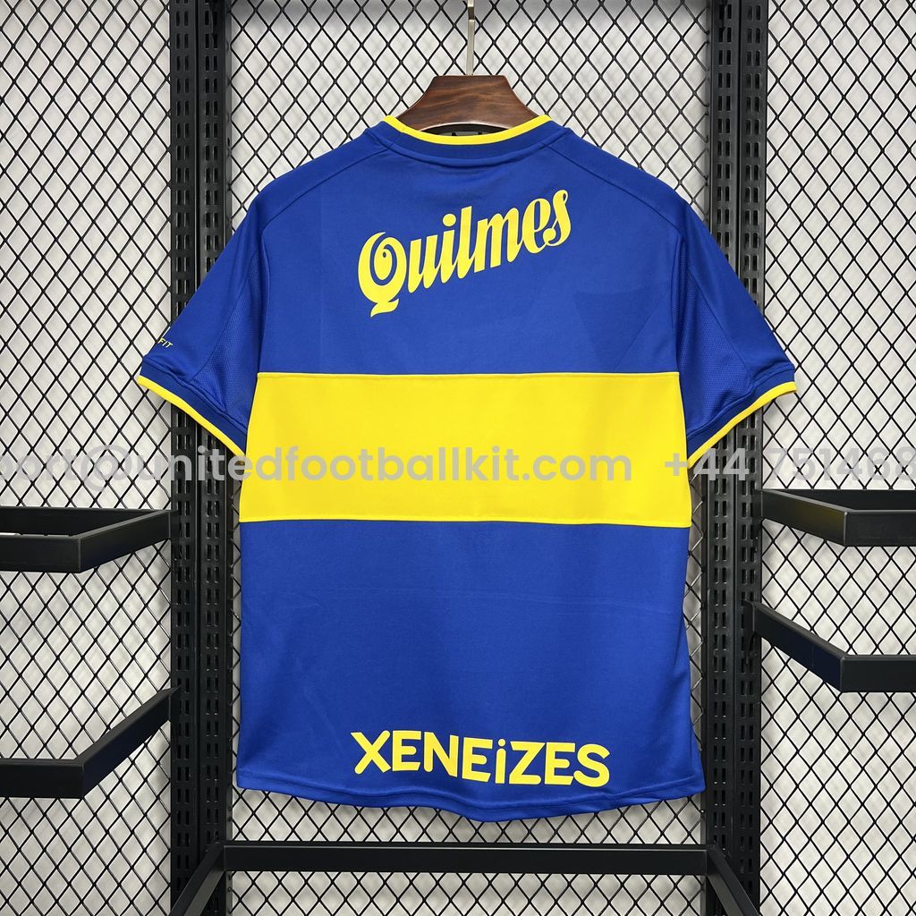 Unitedfootballkit.com | Retro Boca Juniors 2000-01 Home Jersey -Customize Name, Number and Patch | Worldwide Shipping