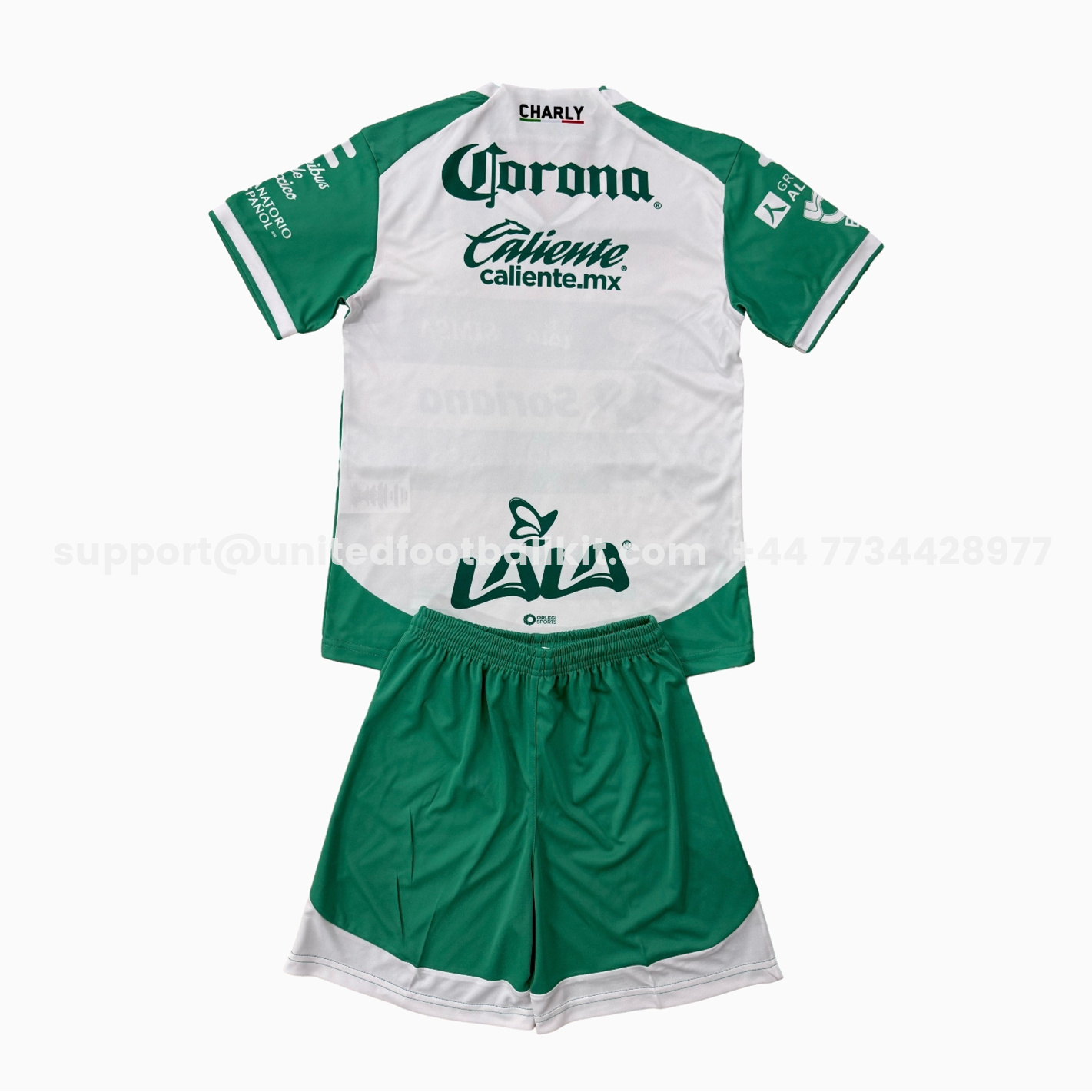 Unitedfootballkit.com | Santos Laguna 25-26 Home Kids Kit -Customize Name, Number and Patch | Worldwide Shipping