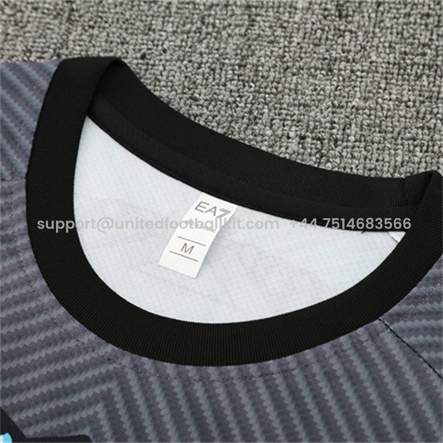 Unitedfootballkit.com | Napoli 25-26 Kids Short-Sleeve Training Set - Gray Mecha Top & Black Shorts -Customize Name, Number and Patch | Worldwide Shipping