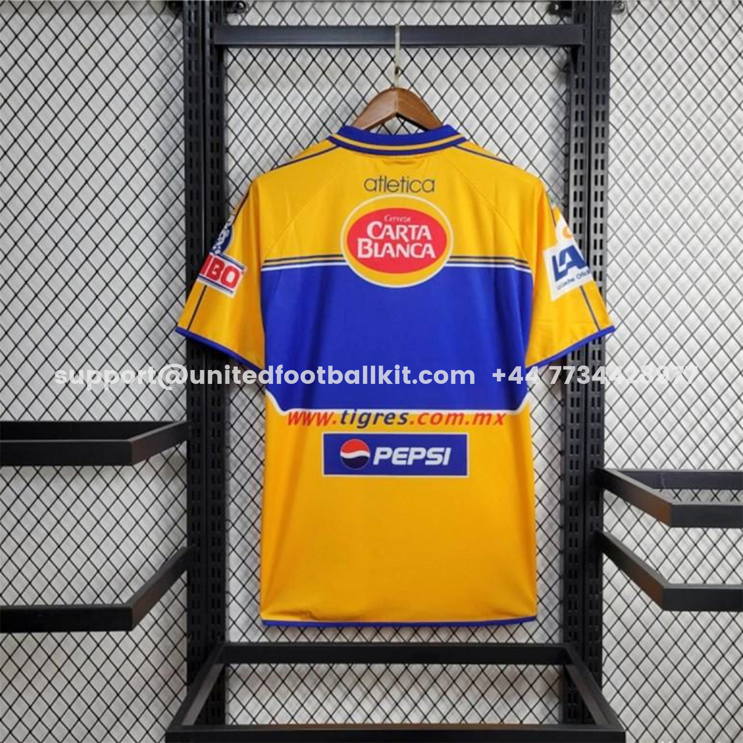 Unitedfootballkit.com | Retro Tigres UANL 2000-01 Home Jersey -Customize Name, Number and Patch | Worldwide Shipping