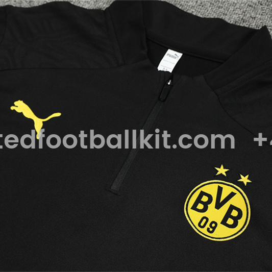 Unitedfootballkit.com | Dortmund 24-25 Long Sleeve Training Set - Black -Customize Name, Number and Patch | Worldwide Shipping