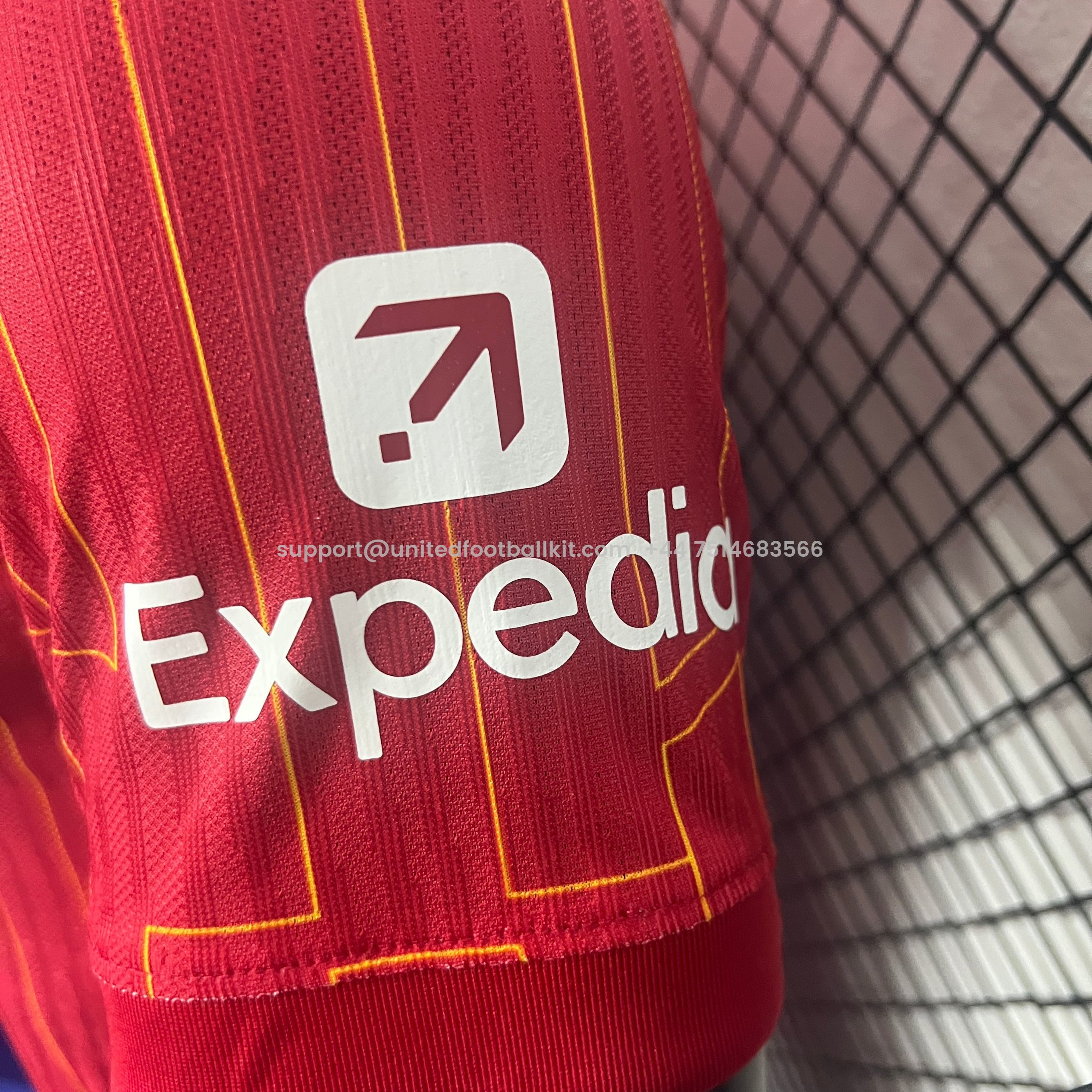 Unitedfootballkit.com | Liver.pool 24-25 Home Jersey with Golden Champions Patch - Player Version -Customize Name, Number and Patch | Worldwide Shipping