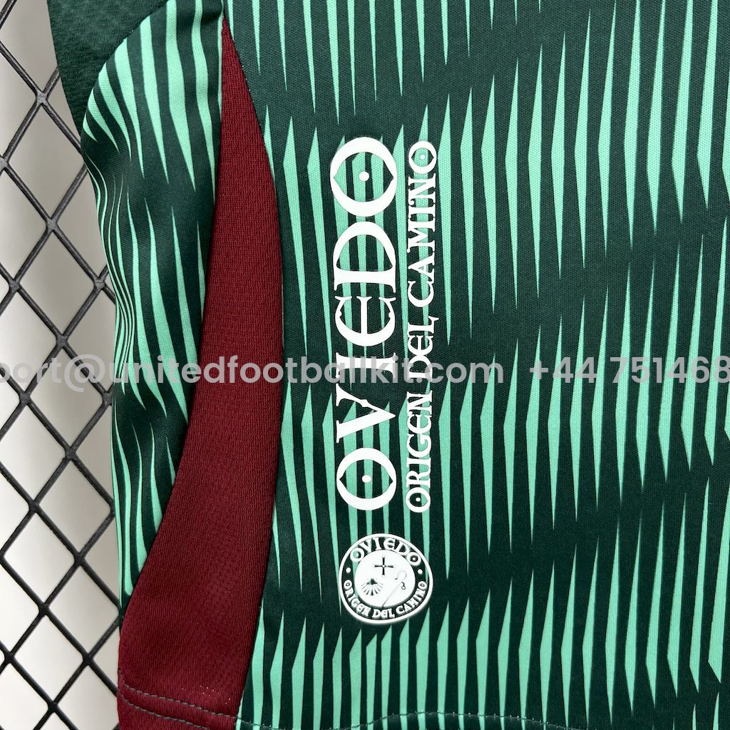 Unitedfootballkit.com | Real Oviedo 24-25 Third Kids Kit -Customize Name, Number and Patch | Worldwide Shipping