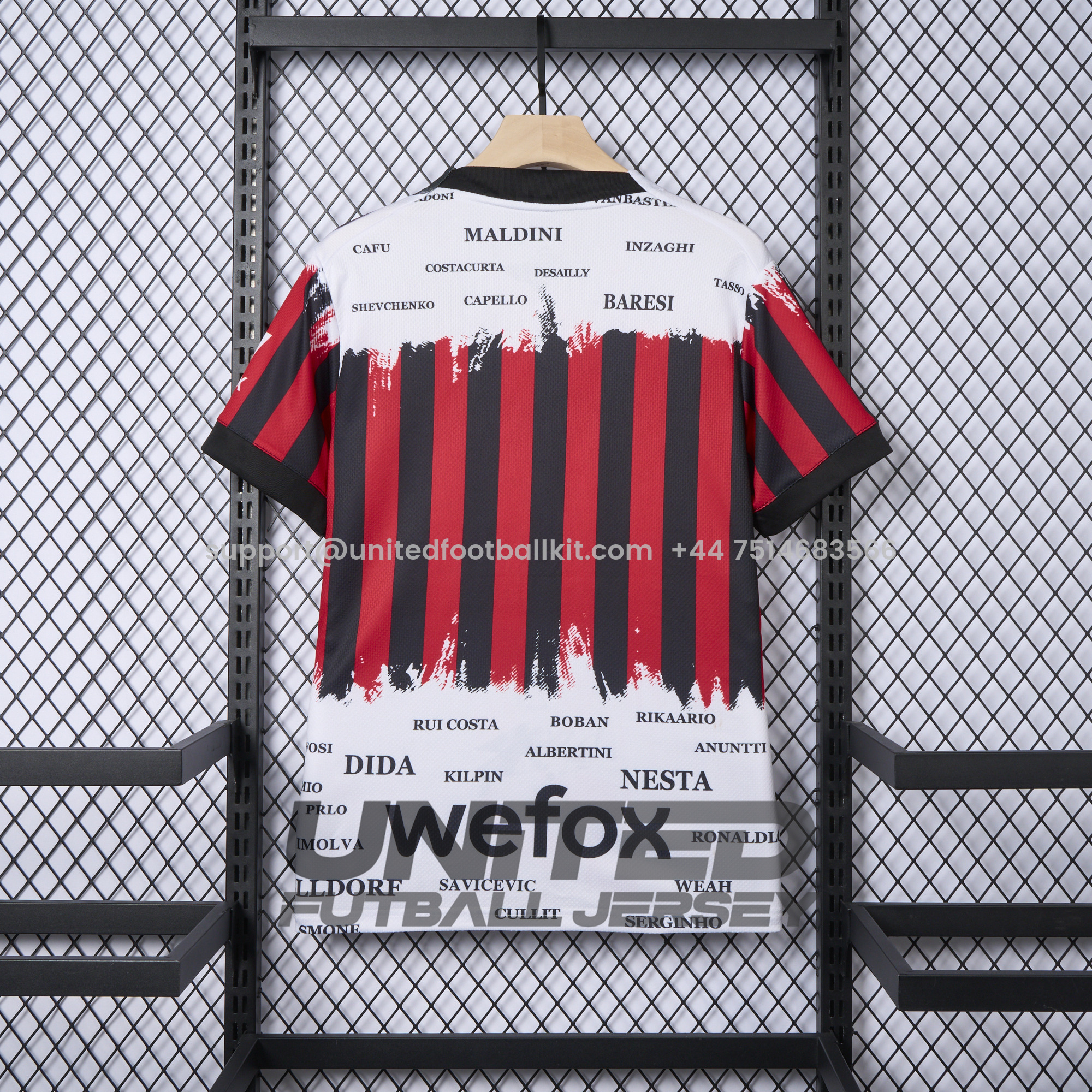 Unitedfootballkit.com | Retro AC Milan 22-23 Legendary Stars Special Edition Jersey - Fans Version -Customize Name, Number and Patch | Worldwide Shipping
