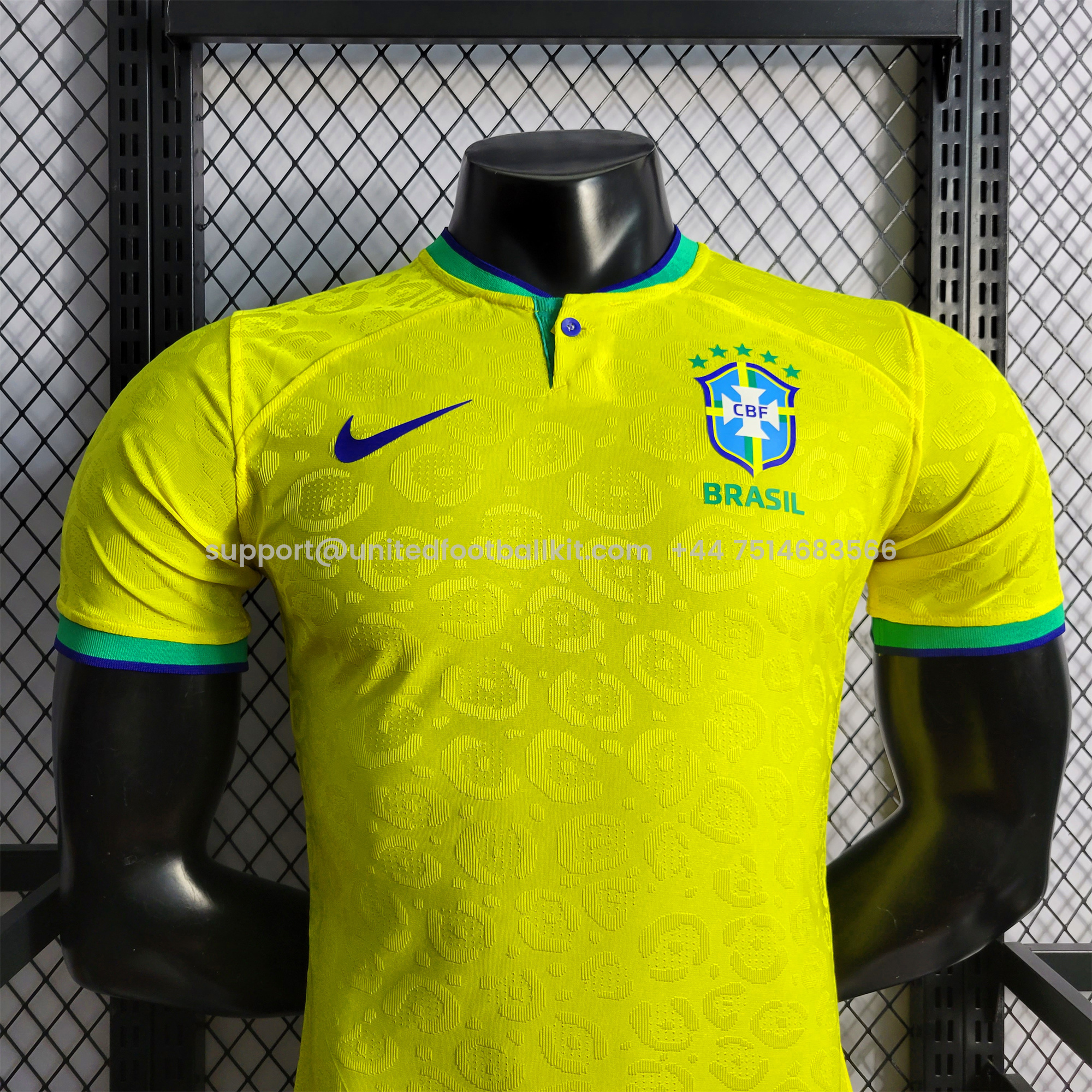 Unitedfootballkit.com | Brazil 2023 Home Stadium Jersey - Player Version -Customize Name, Number and Patch | Worldwide Shipping