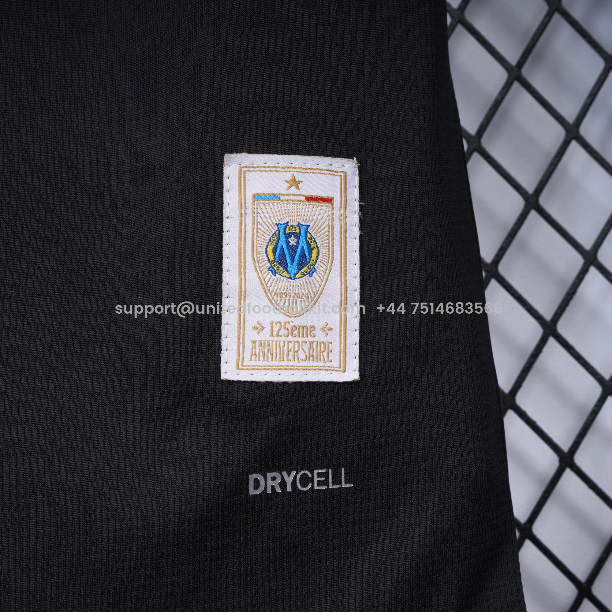 Unitedfootballkit.com | Marseille 24-25 125th Anniversary Black Jersey - Fans Version -Customize Name, Number and Patch | Worldwide Shipping
