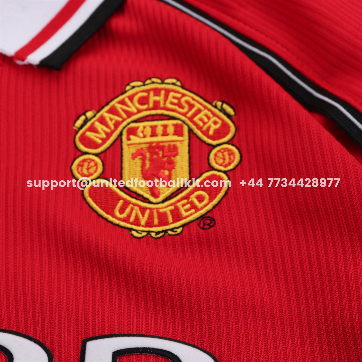 Unitedfootballkit.com | Retro Manchester United 1998-99 Home Long Sleeves Kids Kit -Customize Name, Number and Patch | Worldwide Shipping