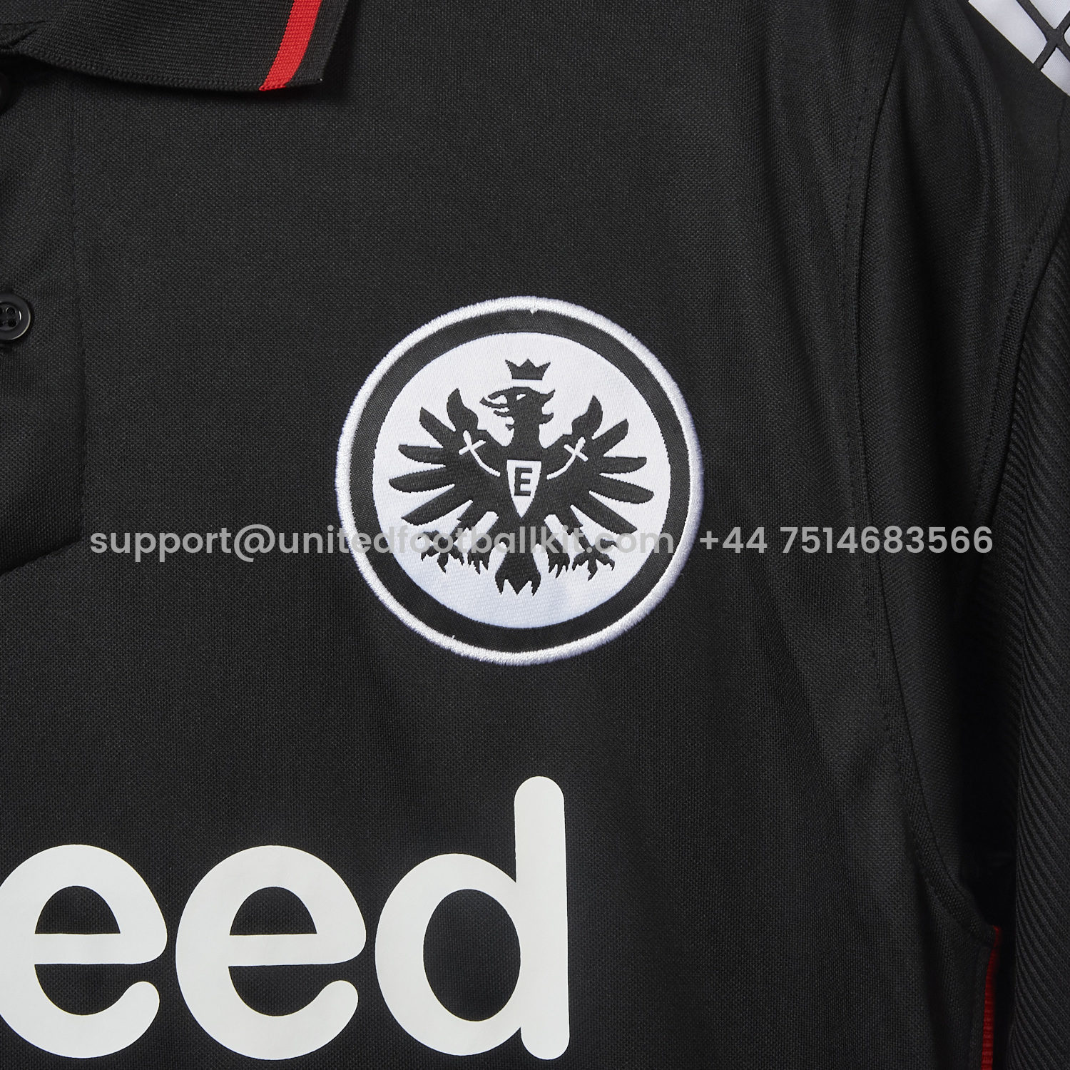 Unitedfootballkit.com | Retro Frankfurt 2021-22 Home Black Jersey -Customize Name, Number and Patch | Worldwide Shipping