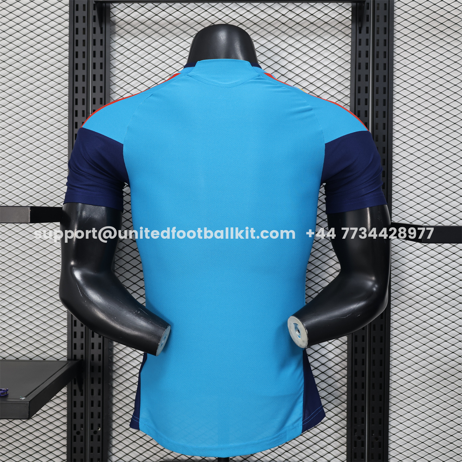 Unitedfootballkit.com | Spain 2026 Blue Pre-Match Training Jersey - Player Version -Customize Name, Number and Patch | Worldwide Shipping