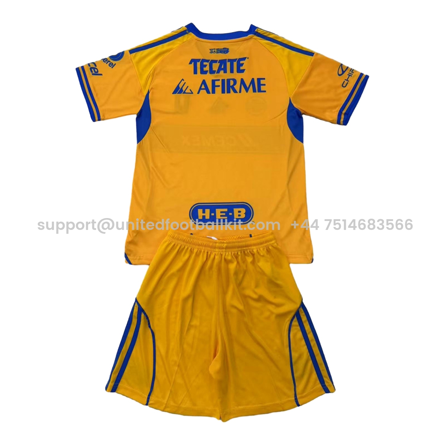 Unitedfootballkit.com | Tigres UANL 25-26 Home Men's Adult Jersey Set - Fans Version -Customize Name, Number and Patch | Worldwide Shipping