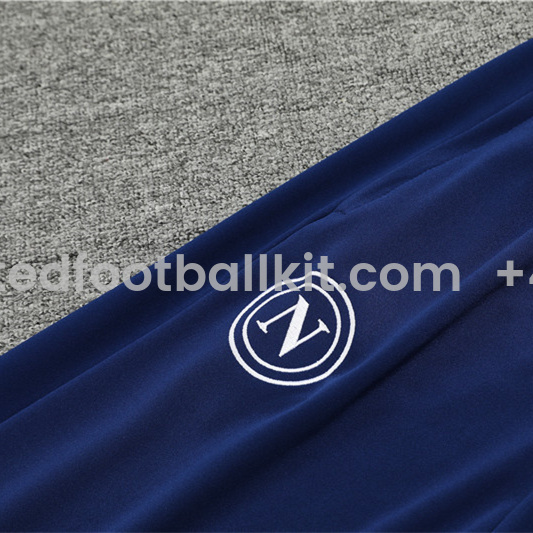 Unitedfootballkit.com | Napoli 24-25 Pre-Match Long Sleeve Training Set - Light Blue Top and Deep Blue Pants -Customize Name, Number and Patch | Worldwide Shipping