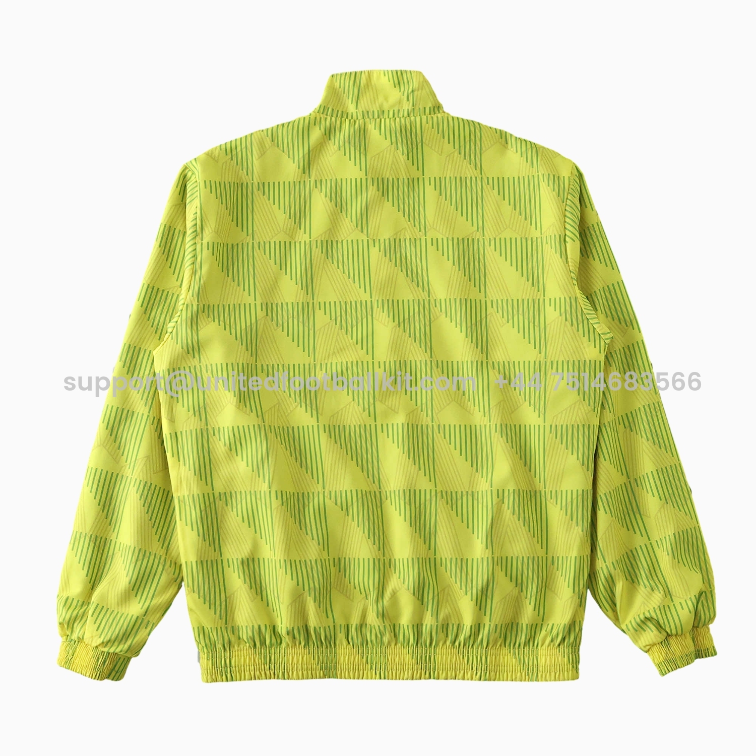Unitedfootballkit.com | Newcastle United 24-25 Retro Style Double Sided Reversible Windbreaker - Green & Yellow -Customize Name, Number and Patch | Worldwide Shipping