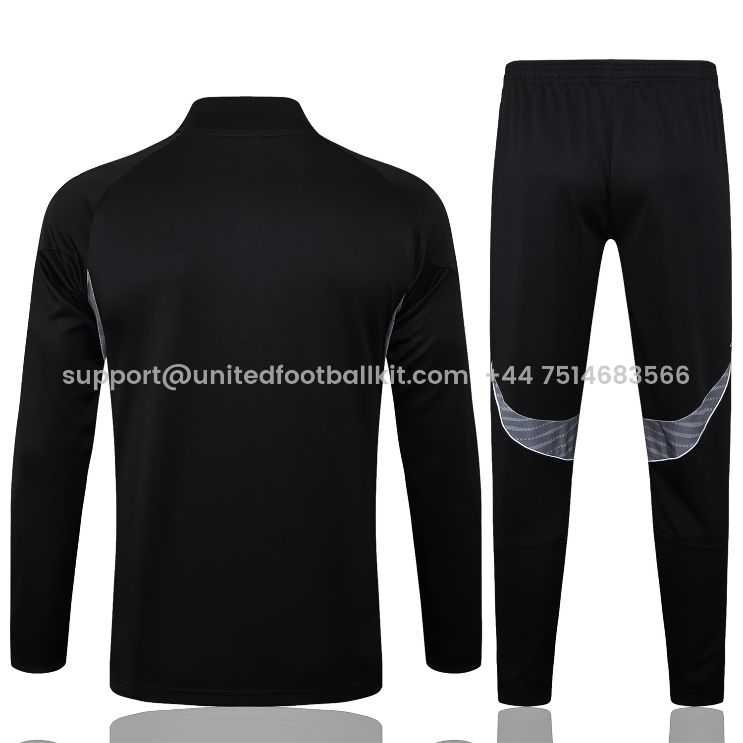 Unitedfootballkit.com | INT M.A.M 25-26 Long Sleeves Training Set - Black Top & Black Pants -Customize Name, Number and Patch | Worldwide Shipping
