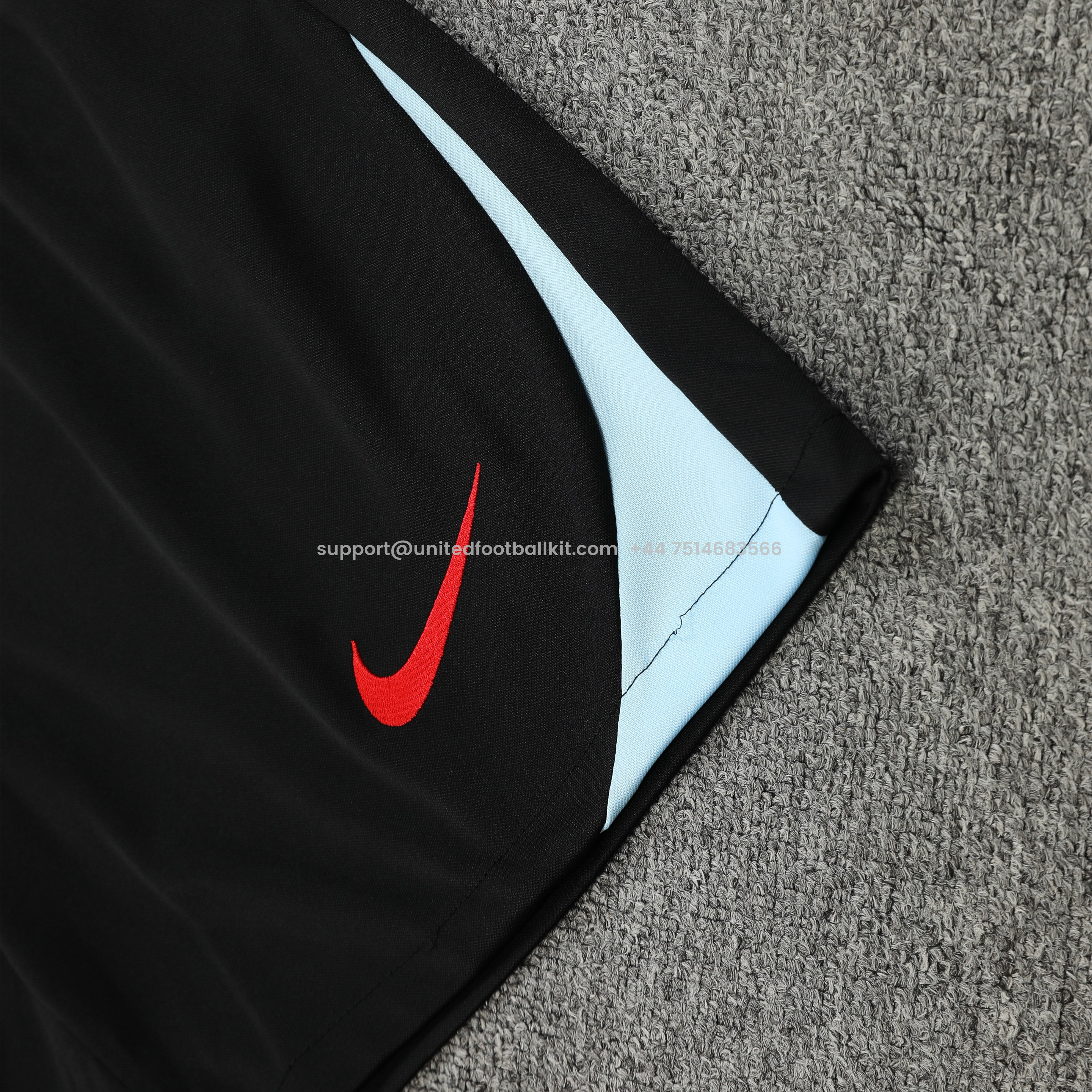 Unitedfootballkit.com | Barcelona 24-25 Short-Sleeve Training Set - Red Top & Black Shorts -Customize Name, Number and Patch | Worldwide Shipping