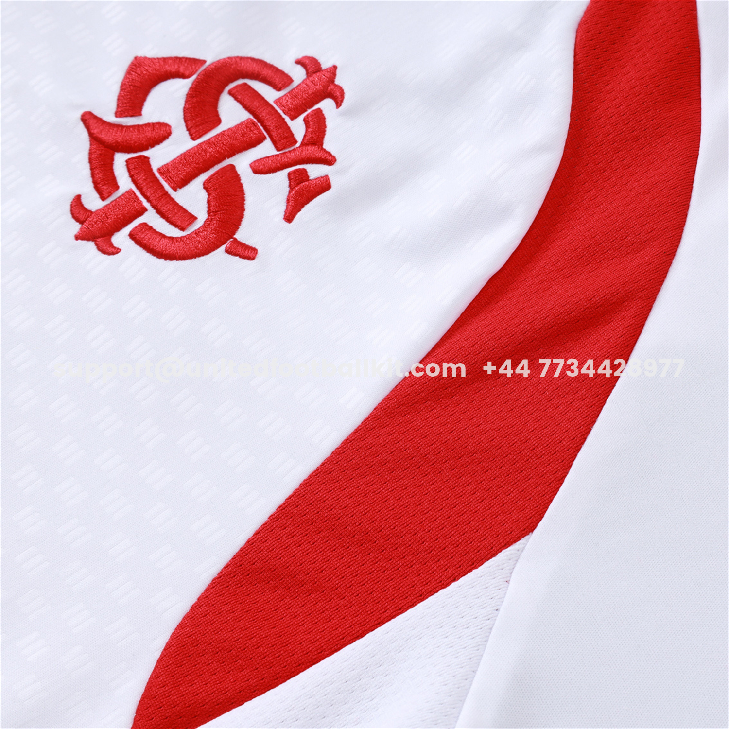 Unitedfootballkit.com | SC Internacional 2026 Short-Sleeve Training Set - White Top and Red Shorts -Customize Name, Number and Patch | Worldwide Shipping