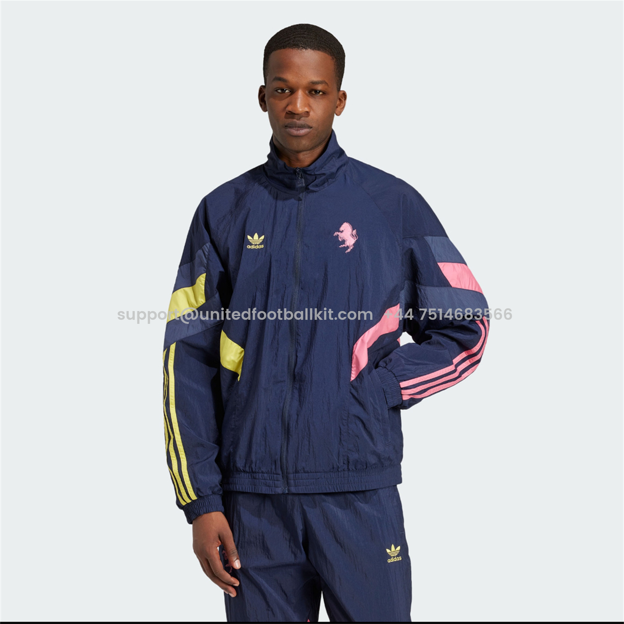 Unitedfootballkit.com | Juventus 24-25 Originals LFSTLR Windbreaker Suit - Deep Blue Jackets & Pants -Customize Name, Number and Patch | Worldwide Shipping