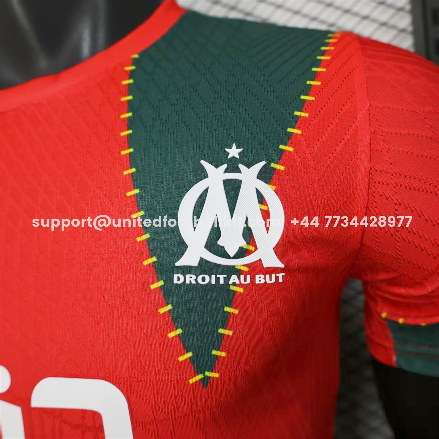 Unitedfootballkit.com | Marseille 25-26 Dark Green And Red Jersey -Player Version -Customize Name, Number and Patch | Worldwide Shipping