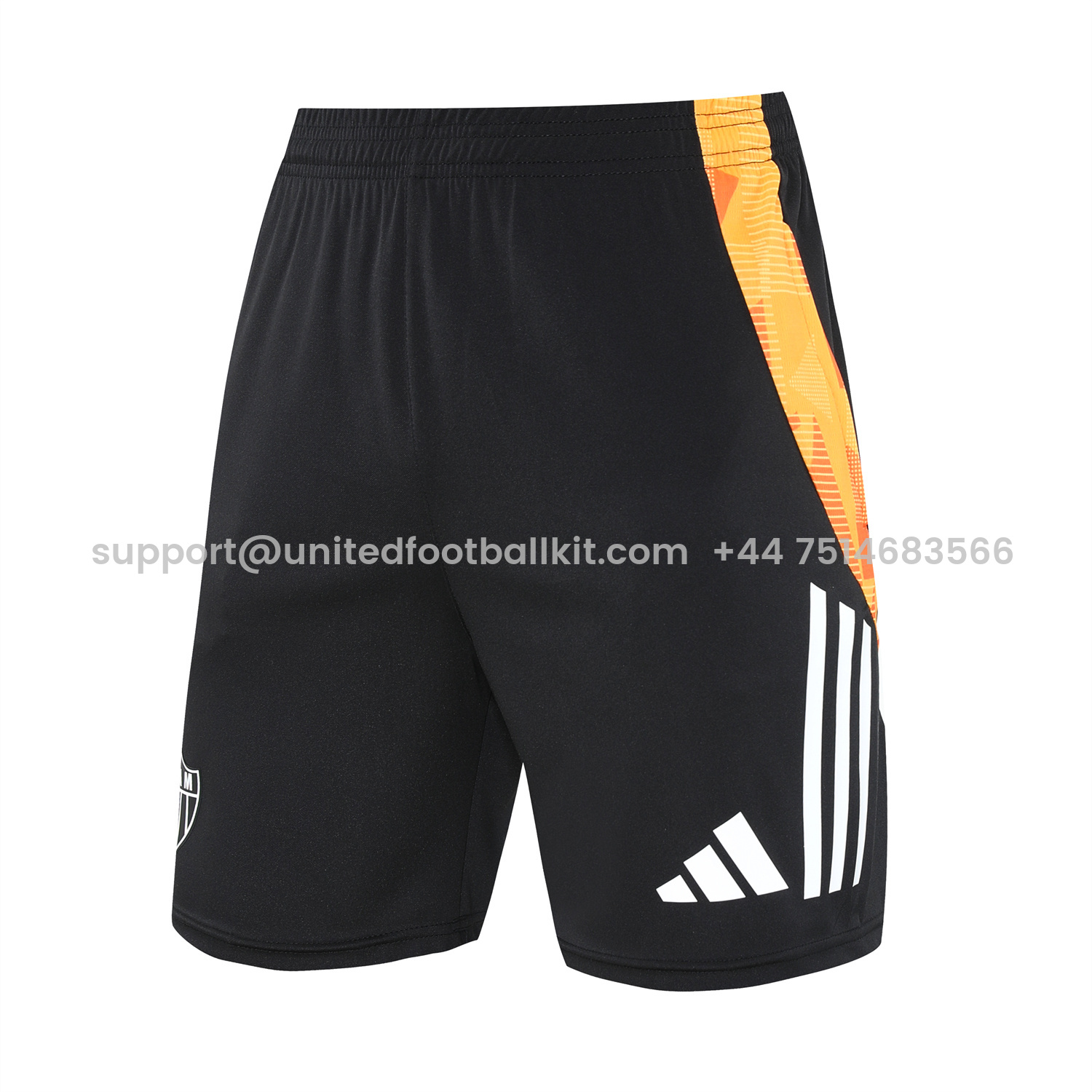 Unitedfootballkit.com | Atletico Mineiro 25-26 Short-Sleeve Kids Training Set - Black Top With Black Shorts -Customize Name, Number and Patch | Worldwide Shipping