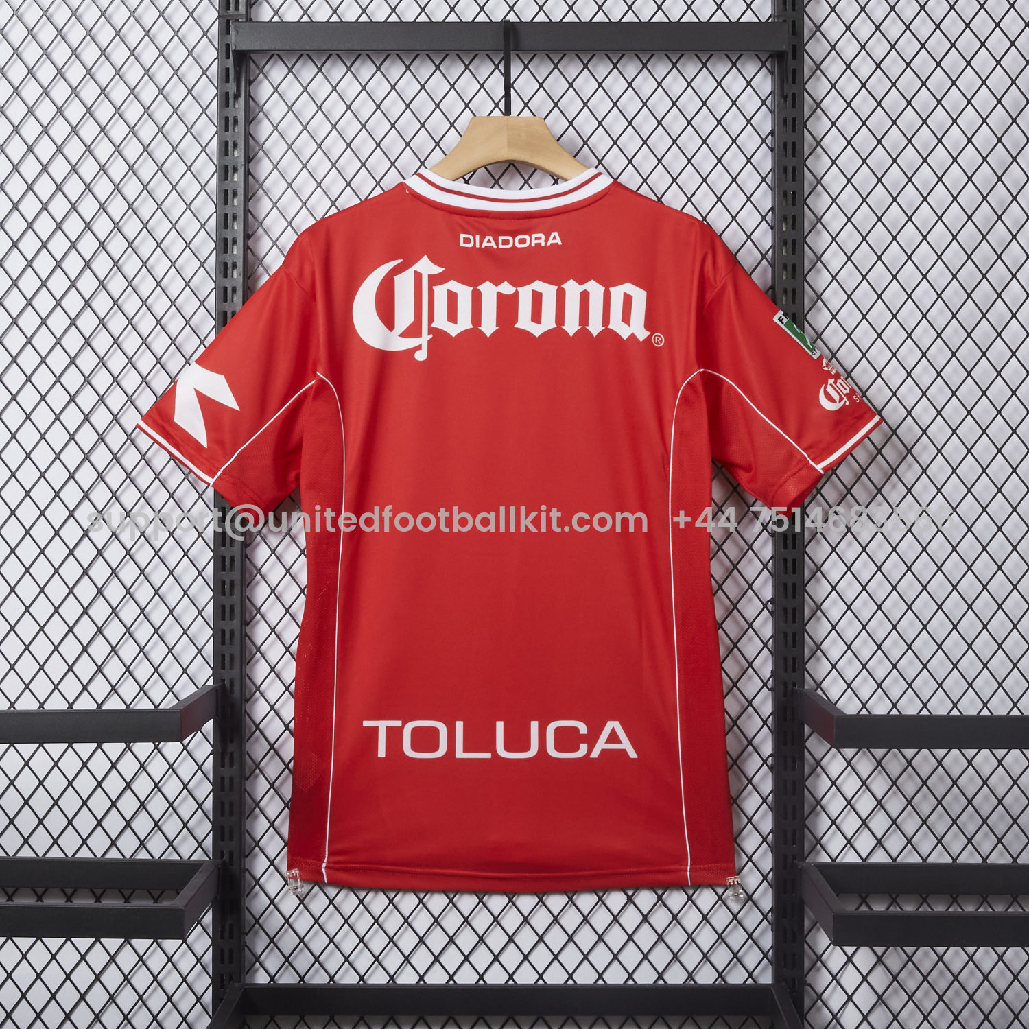 Unitedfootballkit.com | Retro Toluca 1998-99 Home Red Jersey -Customize Name, Number and Patch | Worldwide Shipping