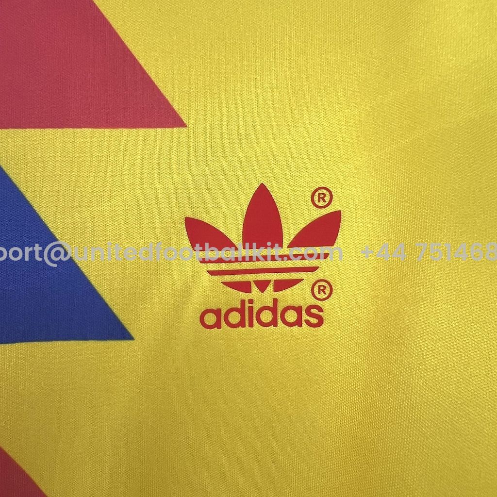 Unitedfootballkit.com | Retro Colombia 1990 Home Stadium Jersey -Customize Name, Number and Patch | Worldwide Shipping