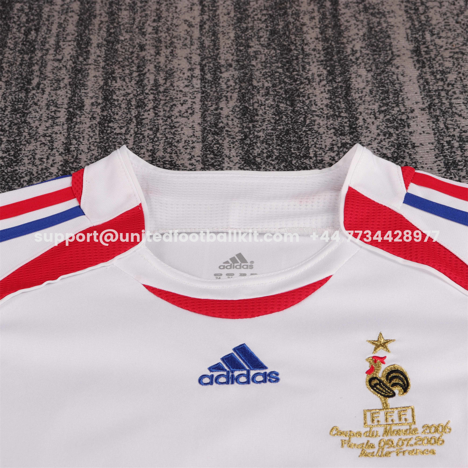Unitedfootballkit.com | Retro France 2006 Away Kids Kit -Customize Name, Number and Patch | Worldwide Shipping
