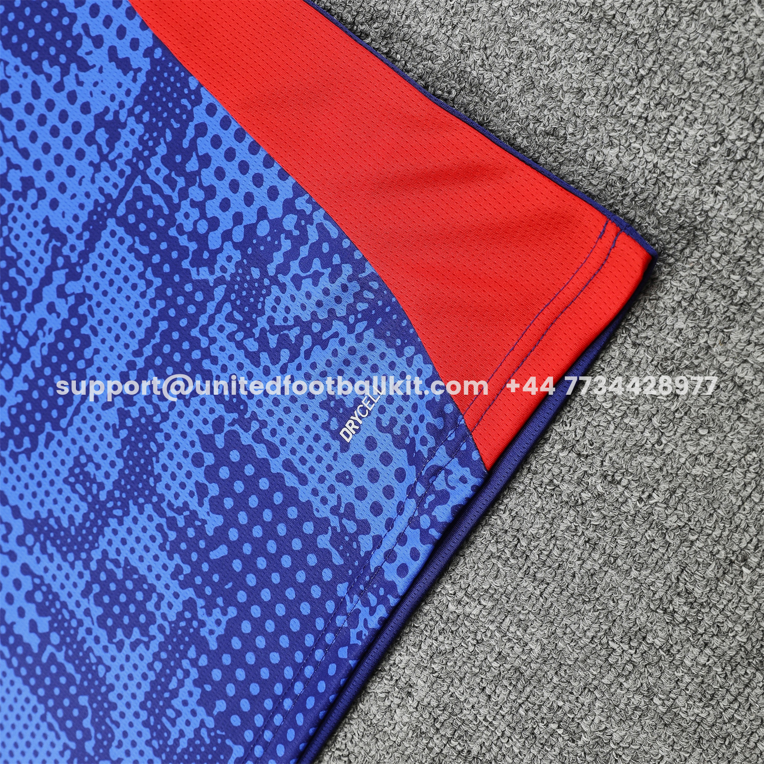 Unitedfootballkit.com | RB Leipzig 25-26 Vest Training Set - Blue With Red Top & Dark Blue Pants -Customize Name, Number and Patch | Worldwide Shipping