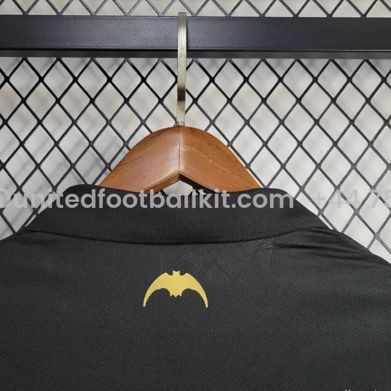 Unitedfootballkit.com | Valencia 24-25 Black Away Jersey - Fans Version -Customize Name, Number and Patch | Worldwide Shipping