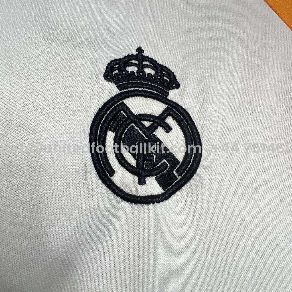 Unitedfootballkit.com | Real Madrid 24-25 White Pre-Match Jersey - Fans Version -Customize Name, Number and Patch | Worldwide Shipping