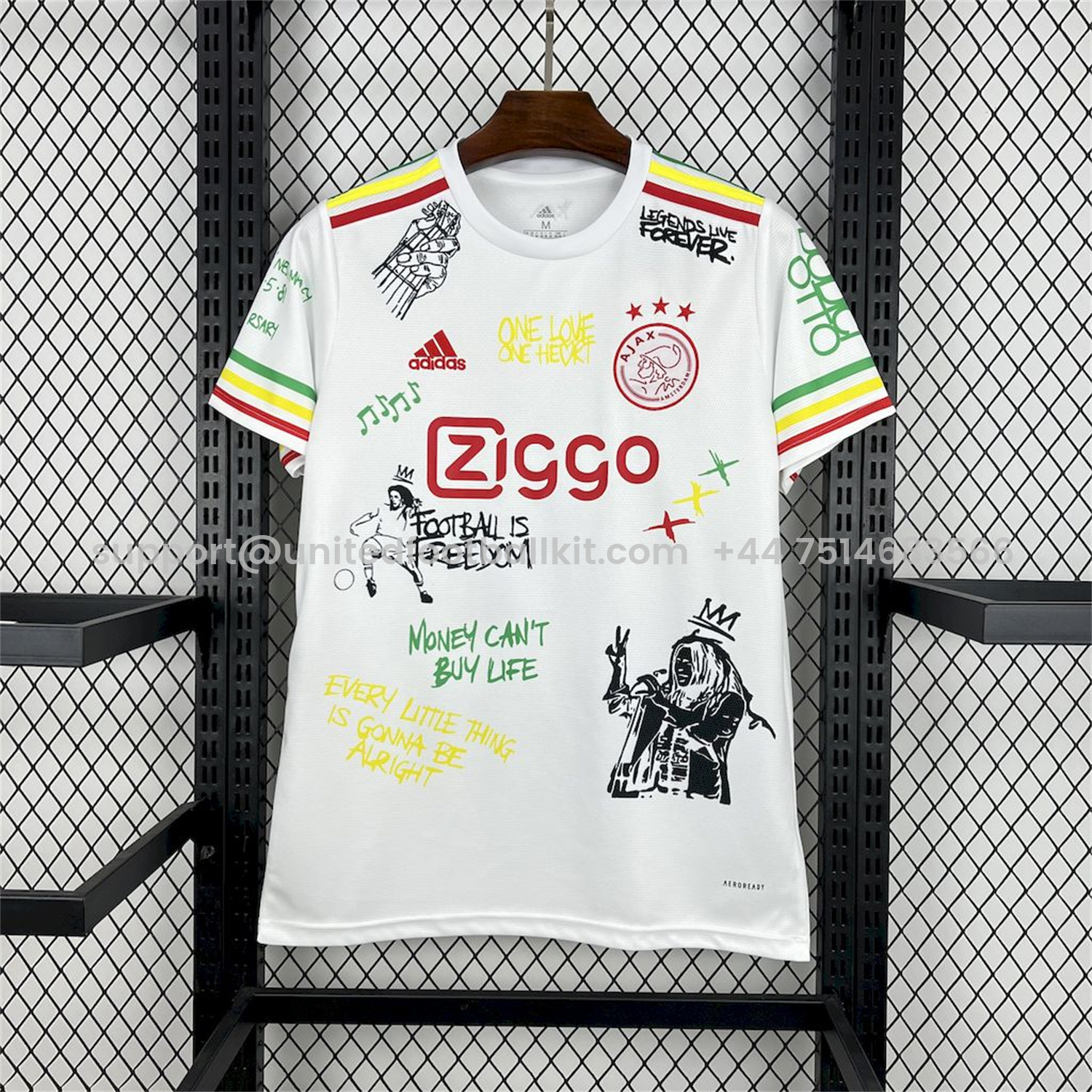 Unitedfootballkit.com | Ajax x B-O-B Marly 2025-26 40th Special Edition Jersey - Fans Version -Customize Name, Number and Patch | Worldwide Shipping